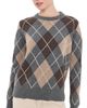 Daughter &Daughter The Ava Argyle Crewneck Derby Grey/Porcupine/Dark Natural - 1