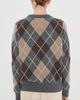 Daughter &Daughter The Ava Argyle Crewneck Derby Grey/Porcupine/Dark Natural - 3