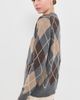 Daughter &Daughter The Ava Argyle Crewneck Derby Grey/Porcupine/Dark Natural - 4