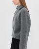 Daughter &Daughter The Chunky Rib Quarter Zip Derby Grey - 4