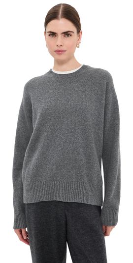 Daughter &Daughter The Innes Slouch Wool Crewneck Pullover Derby Grey