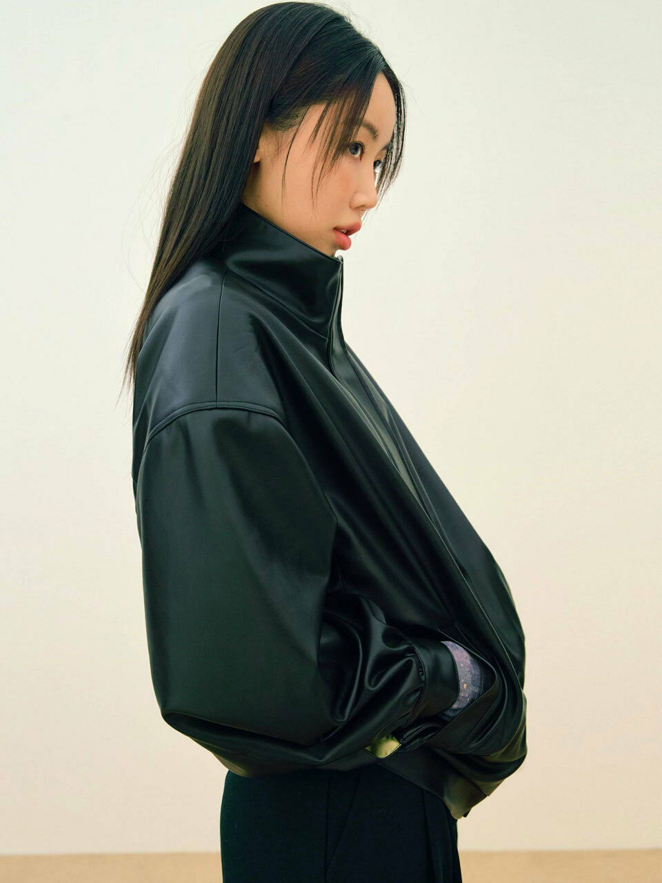 DAUGHTER Faux Leather Blouson_3 Colors