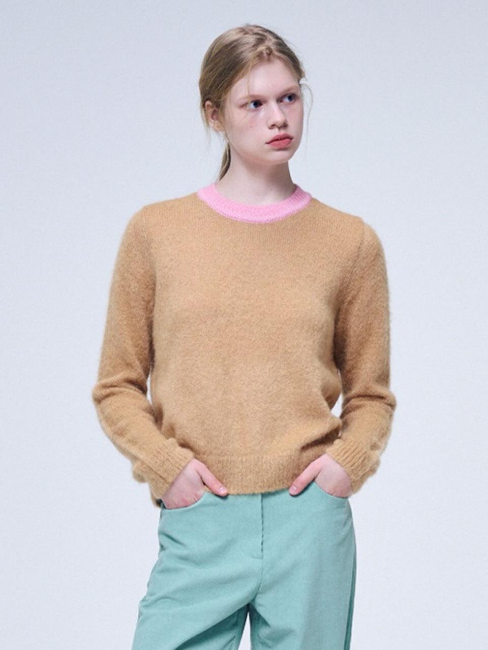 DAUGHTER Fika Mohair-Blend Pullover - Beige