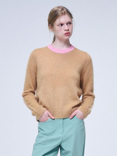 DAUGHTER Fika Mohair-Blend Pullover - Beige