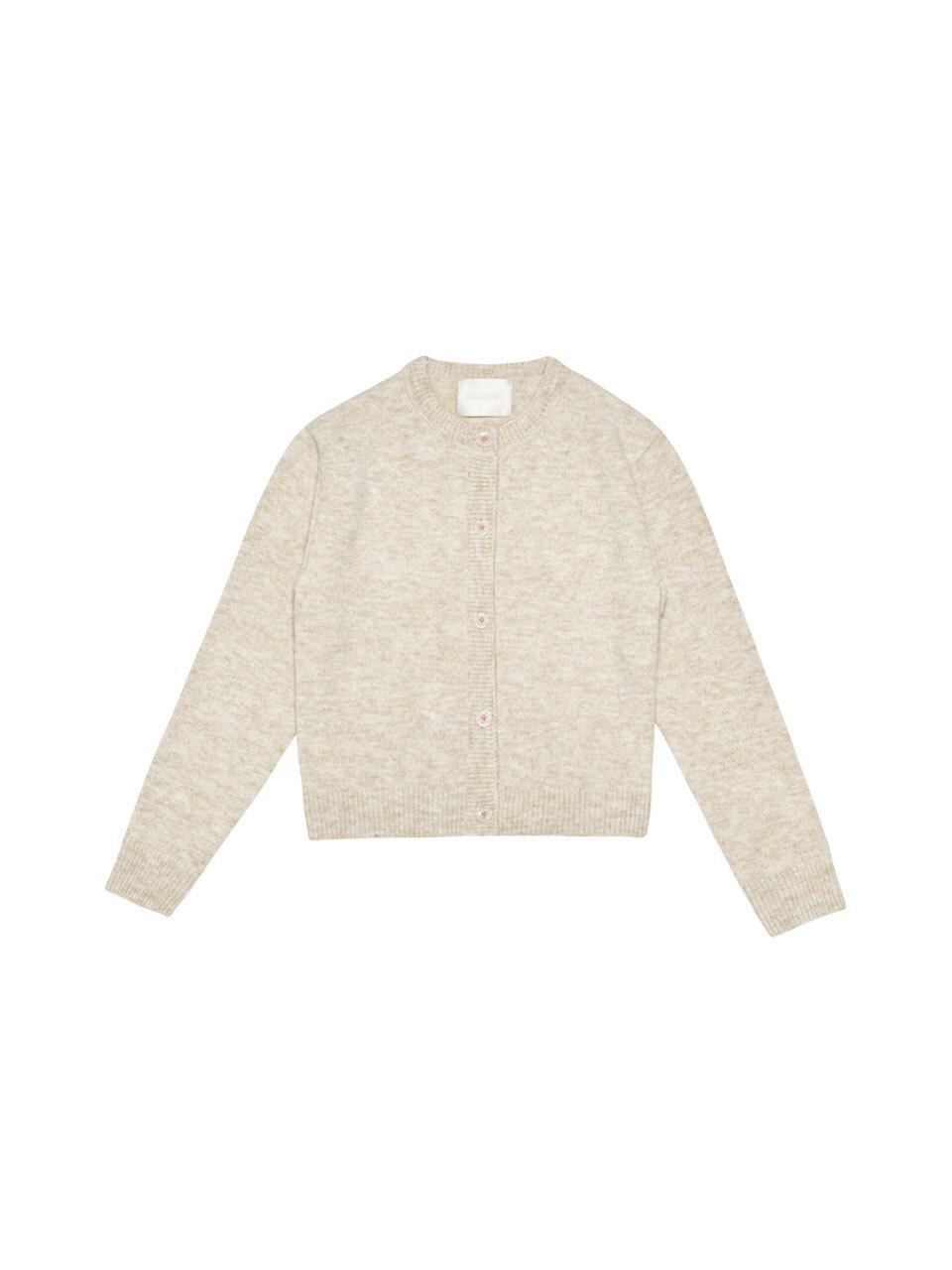 DAUGHTER Flower Embroidery-button Cardigan