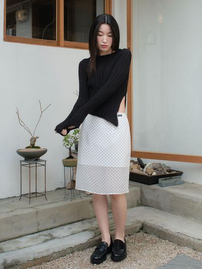 DAUGHTER Polka Dot Sheer Skirt