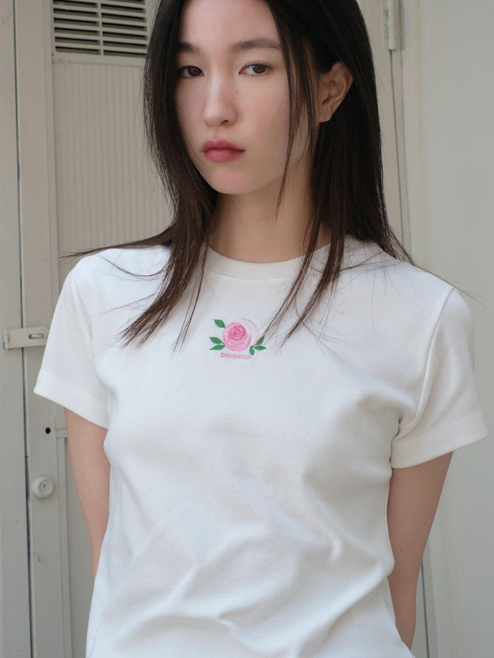 DAUGHTER Rose Embroidered Tee