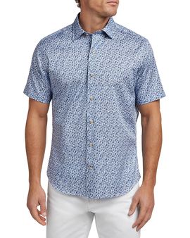 David Donahue David Donahue Botanical Print Shirt