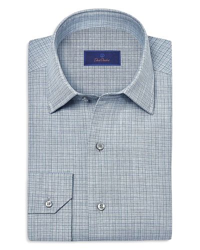 David Donahue David Donahue Cashmere Blend Twill Check Sport Shirt