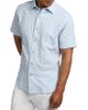 David Donahue David Donahue Cotton Linen Jacquard Short Sleeve Shirt - 1