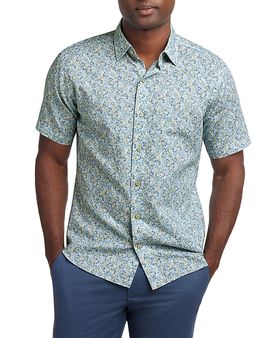 David Donahue David Donahue Floral Linen Shirt