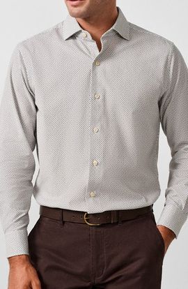 David Donahue David Donahue Geometric Corduroy Sport Shirt
