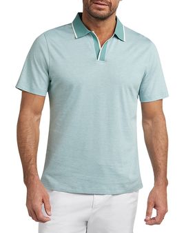 David Donahue David Donahue Hemingway Cotton Silk Polo Shirt