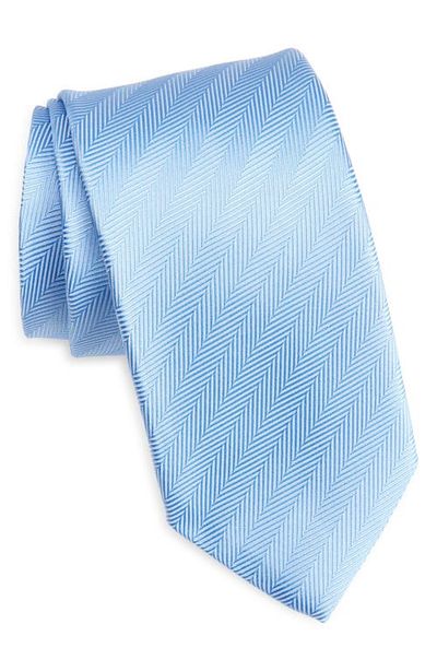 David Donahue David Donahue Herringbone Jacquard Silk Tie