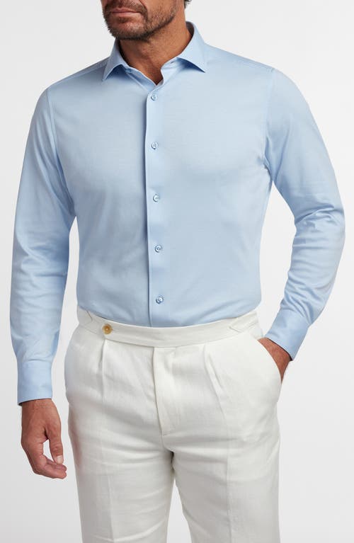 David Donahue David Donahue Knit Cotton Button-Up Shirt