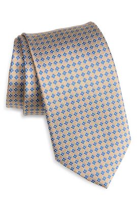 David Donahue David Donahue Neat Diamond Silk Jacquard Tie