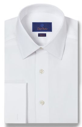 David Donahue David Donahue Regular Fit French Cuff Cotton Broadcloth Dress Shirt