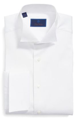David Donahue David Donahue Regular Fit French Cuff Tuxedo Shirt