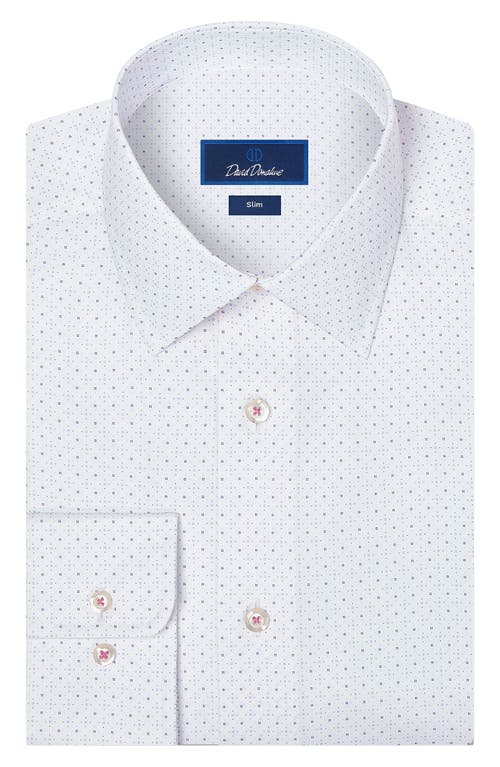David Donahue David Donahue Slim Fit Cotton Blend Dress Shirt