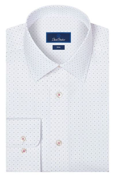David Donahue David Donahue Slim Fit Cotton Blend Dress Shirt