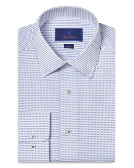 David Donahue David Donahue Slim Fit Horizontal Dobby Dress Shirt
