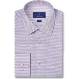 David Donahue David Donahue Slim Fit Neat Barrel Cuff Cotton Dress Shirt