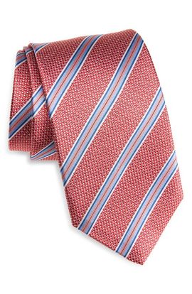 David Donahue David Donahue Stripe Silk Jacquard Tie