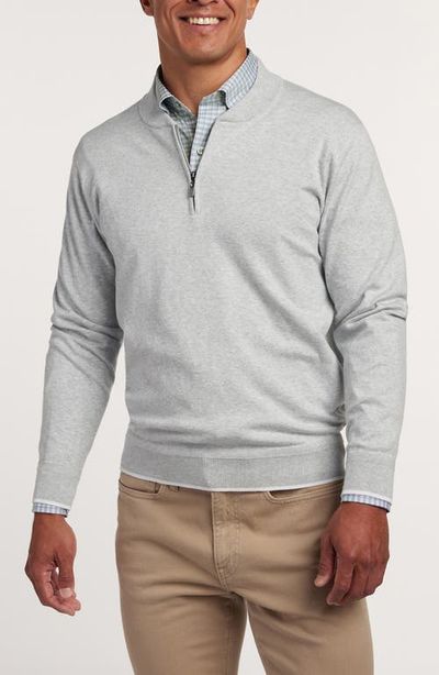 David Donahue David Donahue Tipped Cotton Blend Quarter Zip Sweater