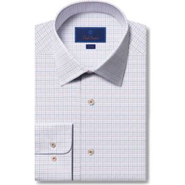 David Donahue David Donahue Trim Fit Check Dress Shirt