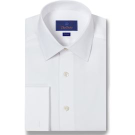 David Donahue David Donahue Trim Fit French Cuff Cotton Broadcloth Dress Shirt