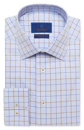 David Donahue David Donahue Trim Fit Non-Iron Plaid Dress Shirt