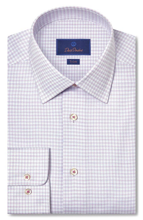 David Donahue David Donahue Trim Fit Stretch Cotton Twill Dress Shirt