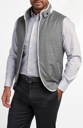 David Donahue David Donahue Urban Quilted Wool Vest