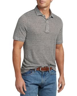 David Donahue David Donahue Weekender Linen Polo Shirt
