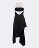 David Koma David Koma Asymmetric mesh-paneled midi dress - 1