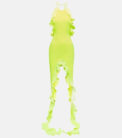 David Koma David Koma Asymmetric ruffled midi dress