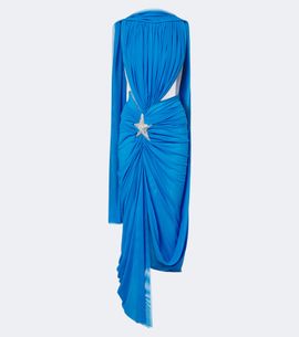 David Koma David Koma Draped embellished tulle midi dress