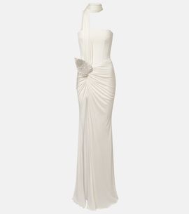 David Koma David Koma Embellished bustier gown