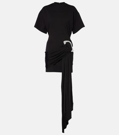 David Koma David Koma Embellished draped jersey minidress