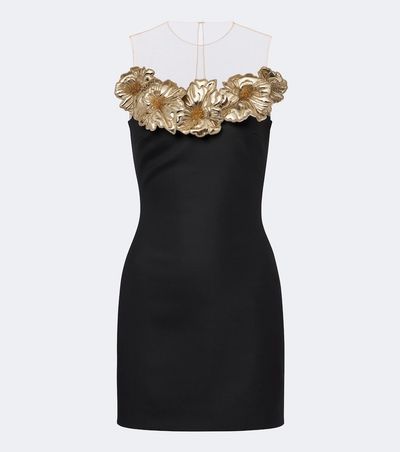 David Koma David Koma Embellished floral-appliqué minidress