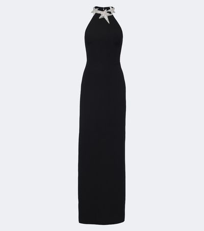 David Koma David Koma Embellished halterneck cady gown