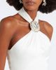 David Koma David Koma Embellished halterneck satin-trimmed gown - 3