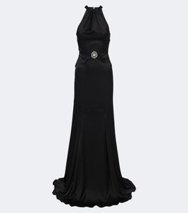David Koma David Koma Embellished halterneck satin gown