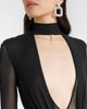 David Koma David Koma Floral-appliqué mesh gown - 4