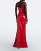David Koma David Koma Floral-appliqué sequined gown - 5