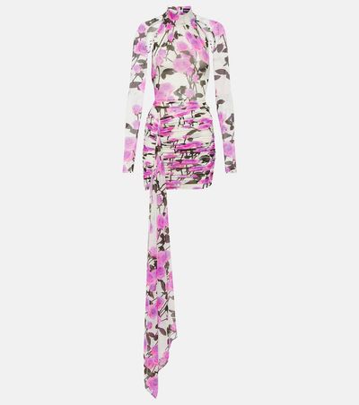 David Koma David Koma Floral ruched minidress