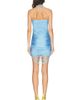 David Koma David Koma Fringe Draped Mini Knit Dress - 3