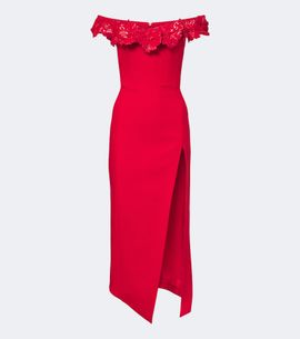 David Koma David Koma Off-shoulder wool-blend bustier dress