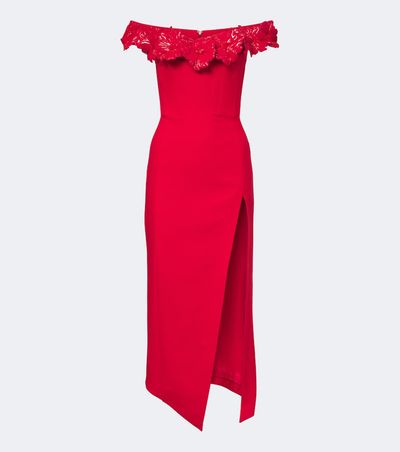 David Koma David Koma Off-shoulder wool-blend bustier dress