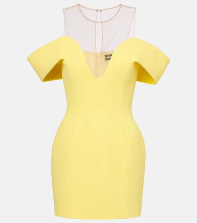 David Koma David Koma Off-shoulder wool crÃªpe minidress